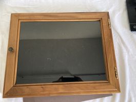 Medaillienschrank Kranzkasten Schaukasten 50/40 Blauer Samt