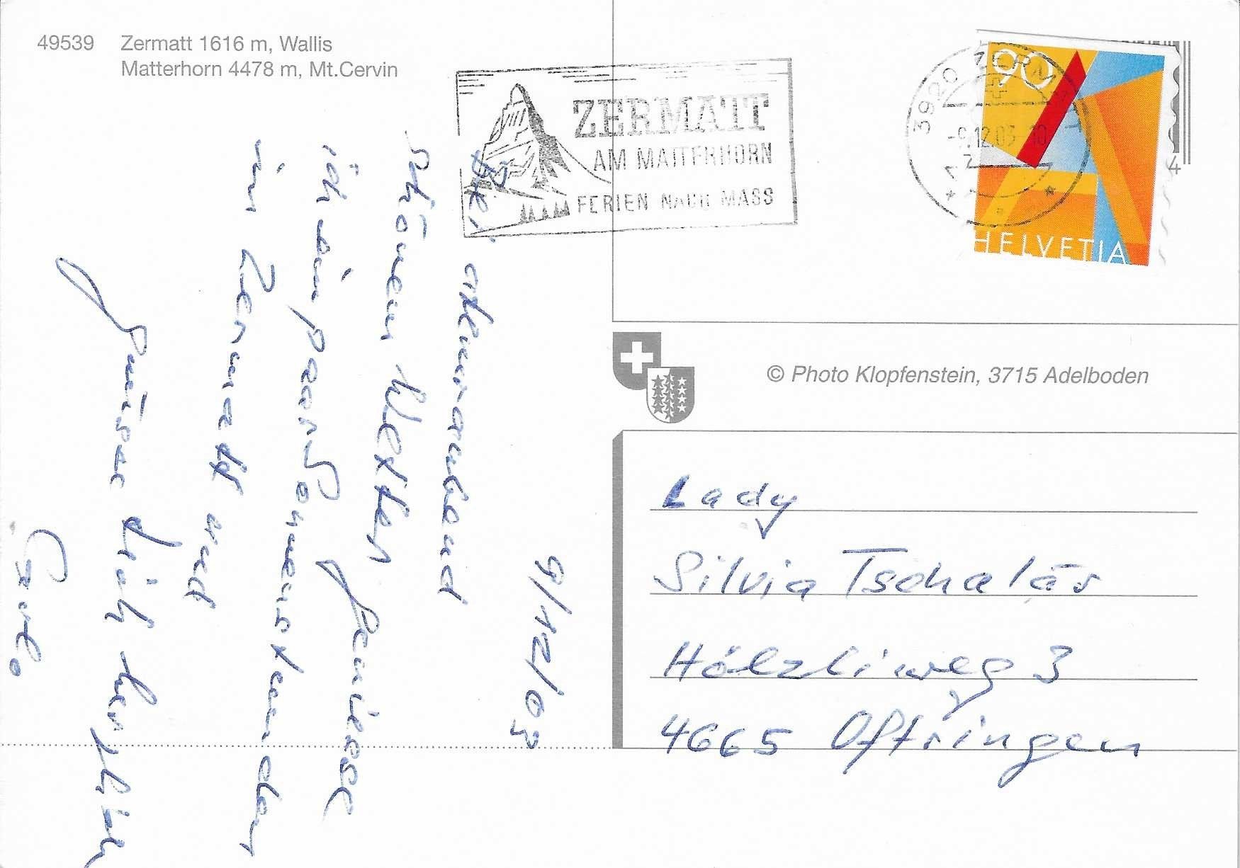 Cartes postales: Zermatt VS – D'occasion à Rothrist par Stranglehold 1