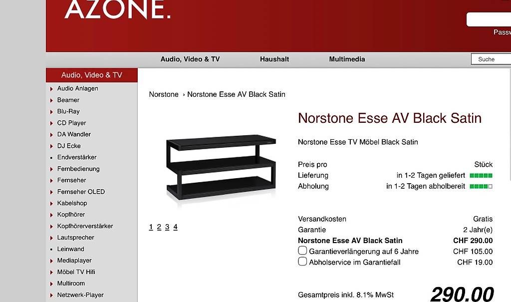NorStone Mobili TV: Norstone Esse – Usato da Buchs SG venduto da Fierlui