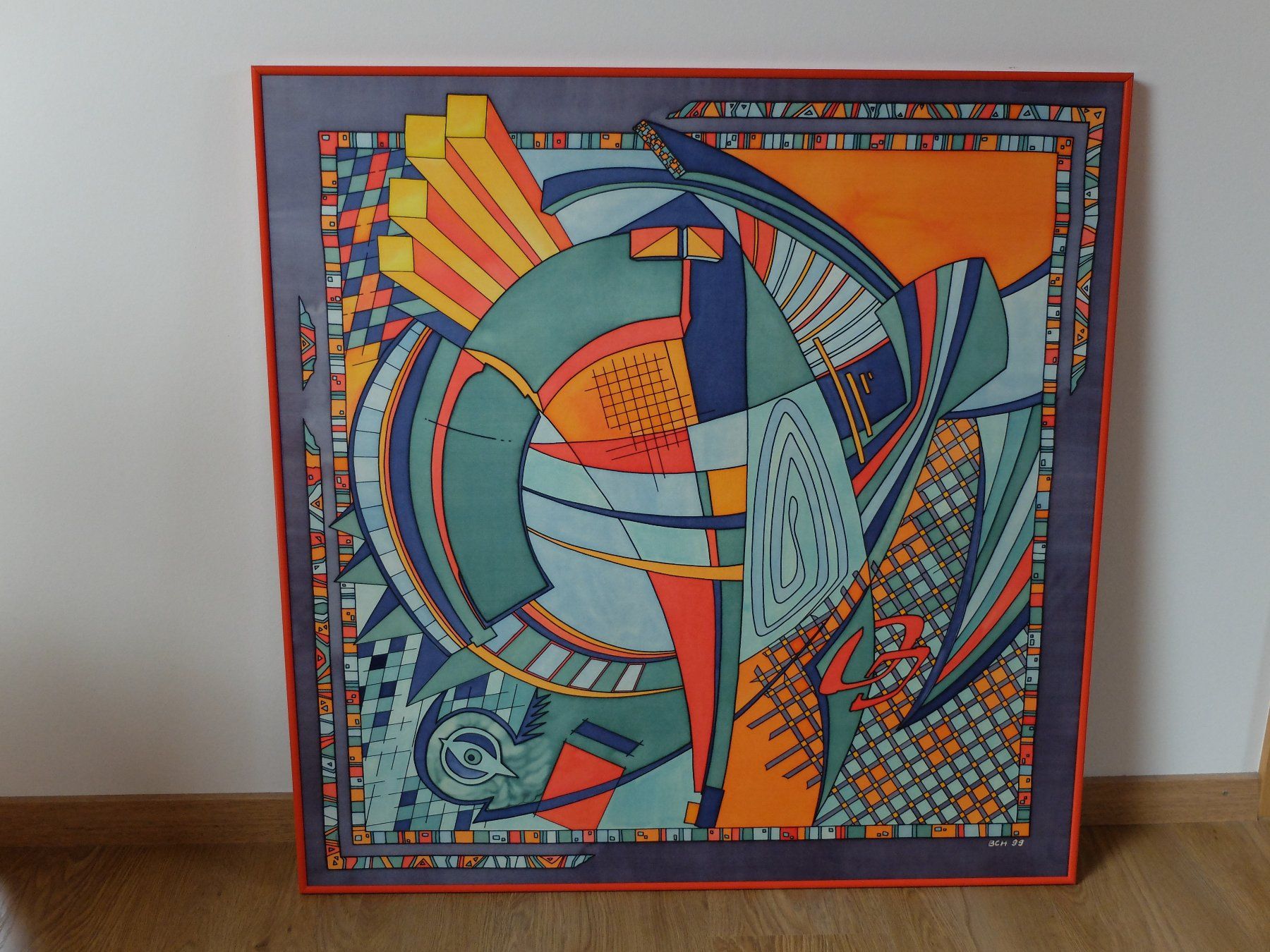 Foto & Immagini: Seidenbild moderne Kunst handgemalt und gerahmt – Usato da Ziefen venduto da bri_l797
