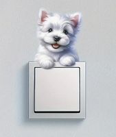 LICHTSCHALTER-/WAND DEKO AUFKLEBER WESTIE NEU