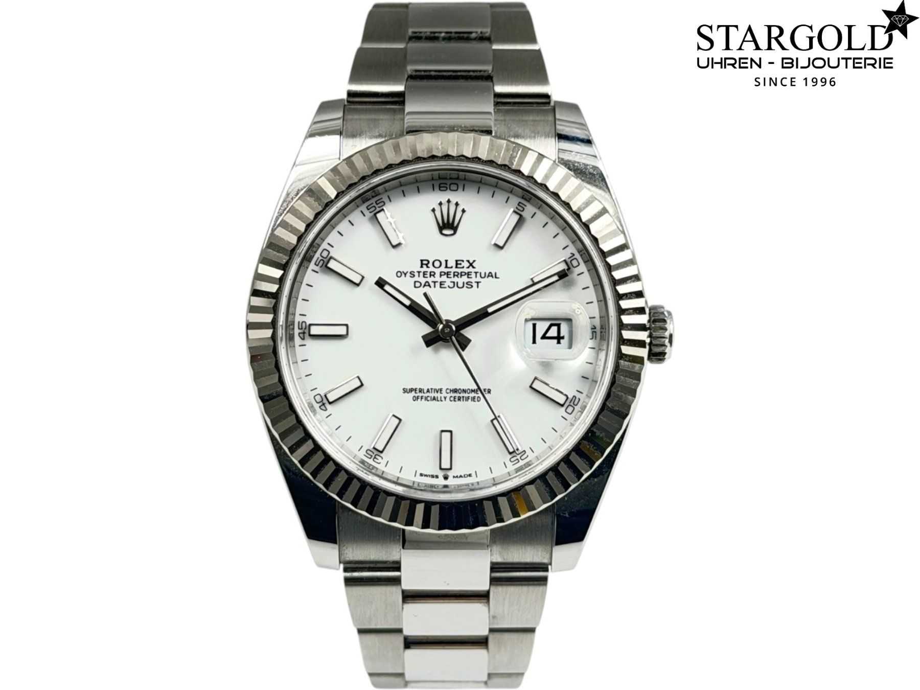 Rolex Uhren: Rolex Datejust 41 weiss - 126334 – Gebraucht aus Zürich von Stargold-Uhren