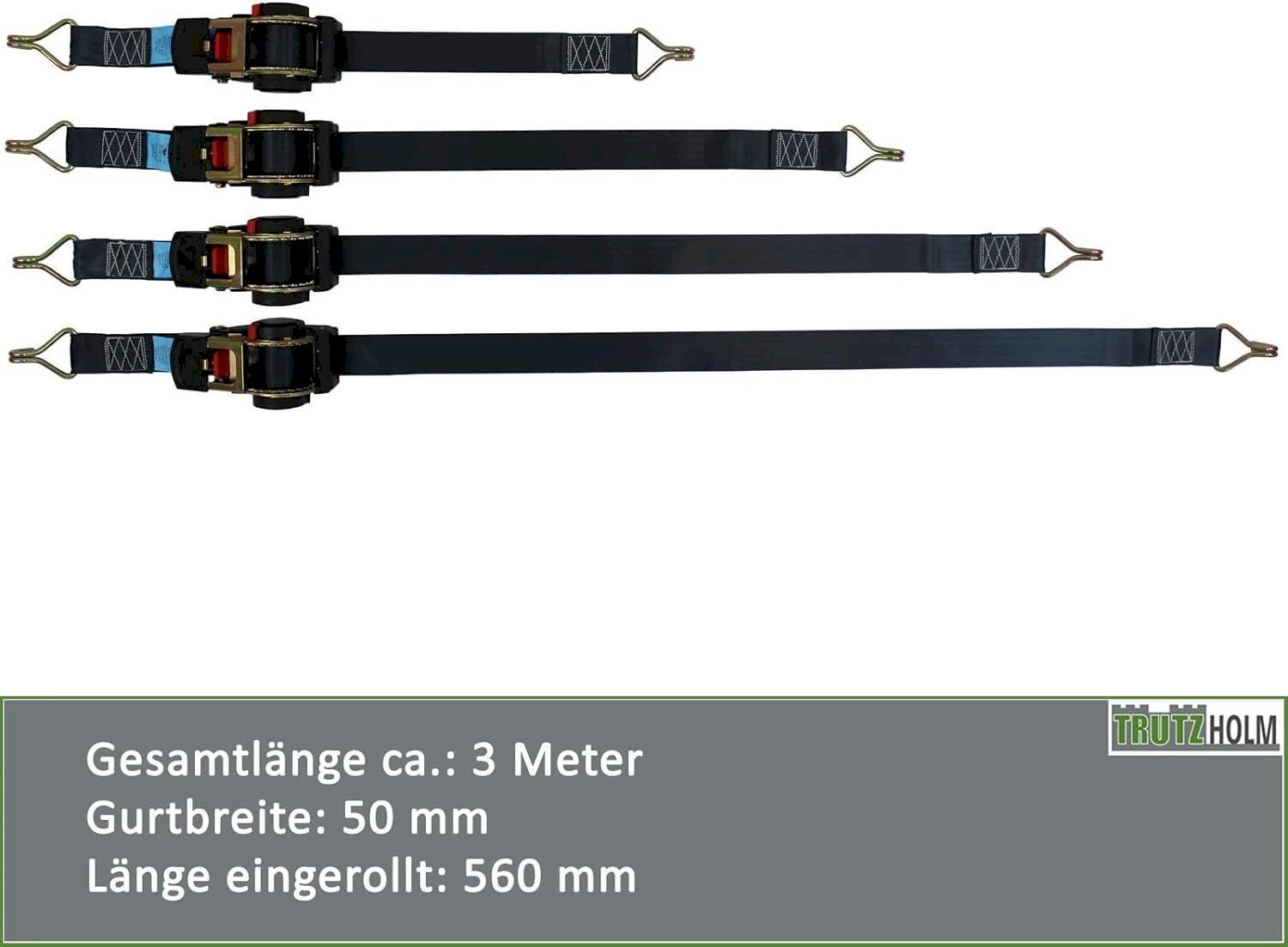 Rimorchi: 4x Automatik Spanngurt 3m 750/1500 daN – Nuovo e nell'imballaggio originale da Bottighofen venduto da zaap 1