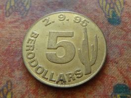 Jeton  " 5  BERODOLLARS    2.9.95  "   (H)