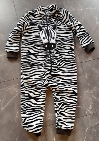 Süsser Zebra Overall Pyjama Fleece Gr. 98/104