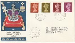 GB 1968, offizieller Ersttagsbrief mit Königin Elisabeth-Mar