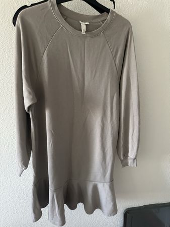 H&M Dress, Size S, Taupe, Ruffle Hem, perfect for Fall