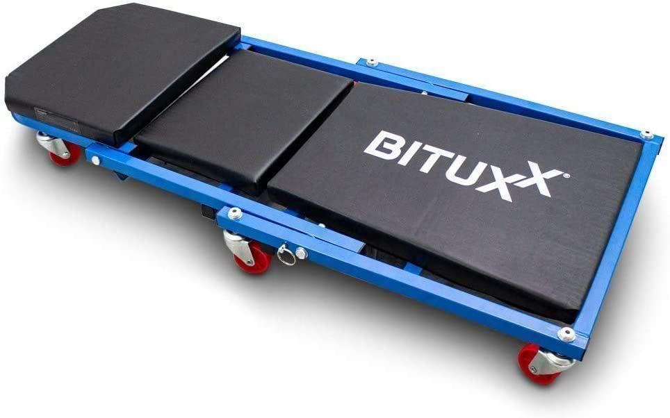 Montagerollbrett 2in1 Werkstatt - Liege Und Sitz Bis 150kg Mit 360° Rollen