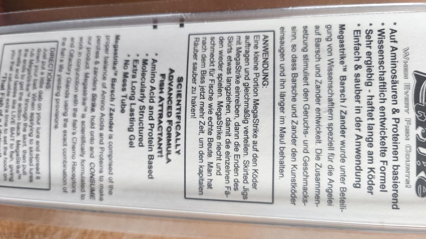 Esche: Megastrike Aroma Paste Barsch/Zander – Nuovo e nell'imballaggio originale da Sarnen venduto da sebalant 2