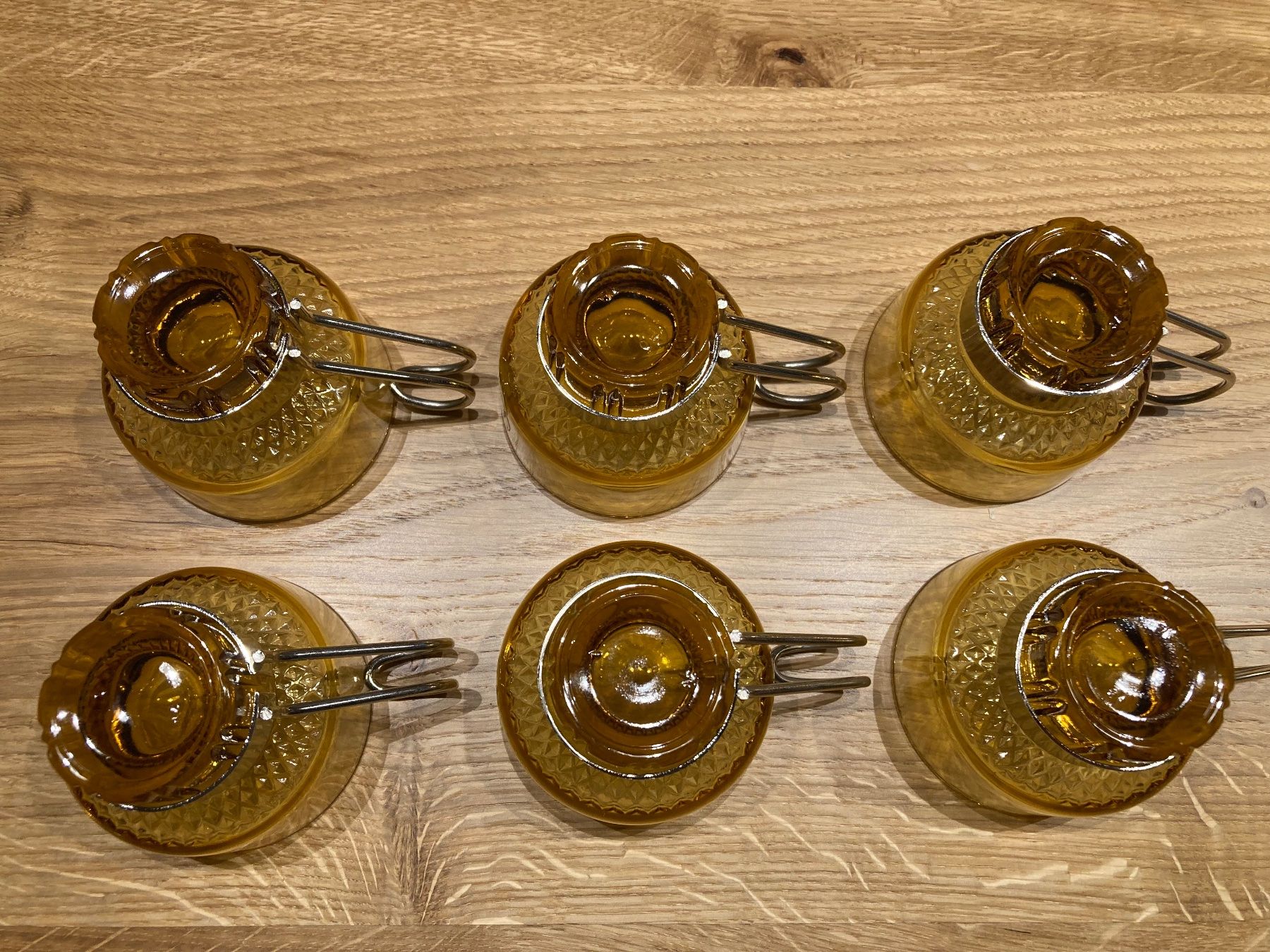 Bicchieri: 6 Vintage Kaffeegläser bernsteinfarben – Usato da Winterthur venduto da silen 1