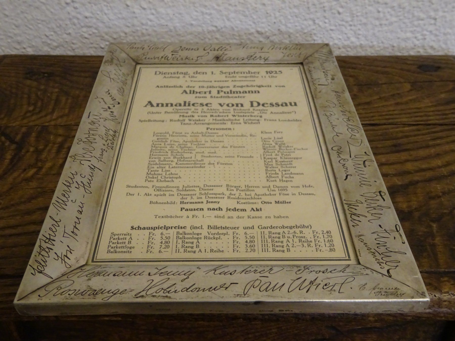 Autografi: Theater Pokal / Albert Pullman (1893-1965) Autogramm – Usato da Oetwil am See venduto da Golfsud 3