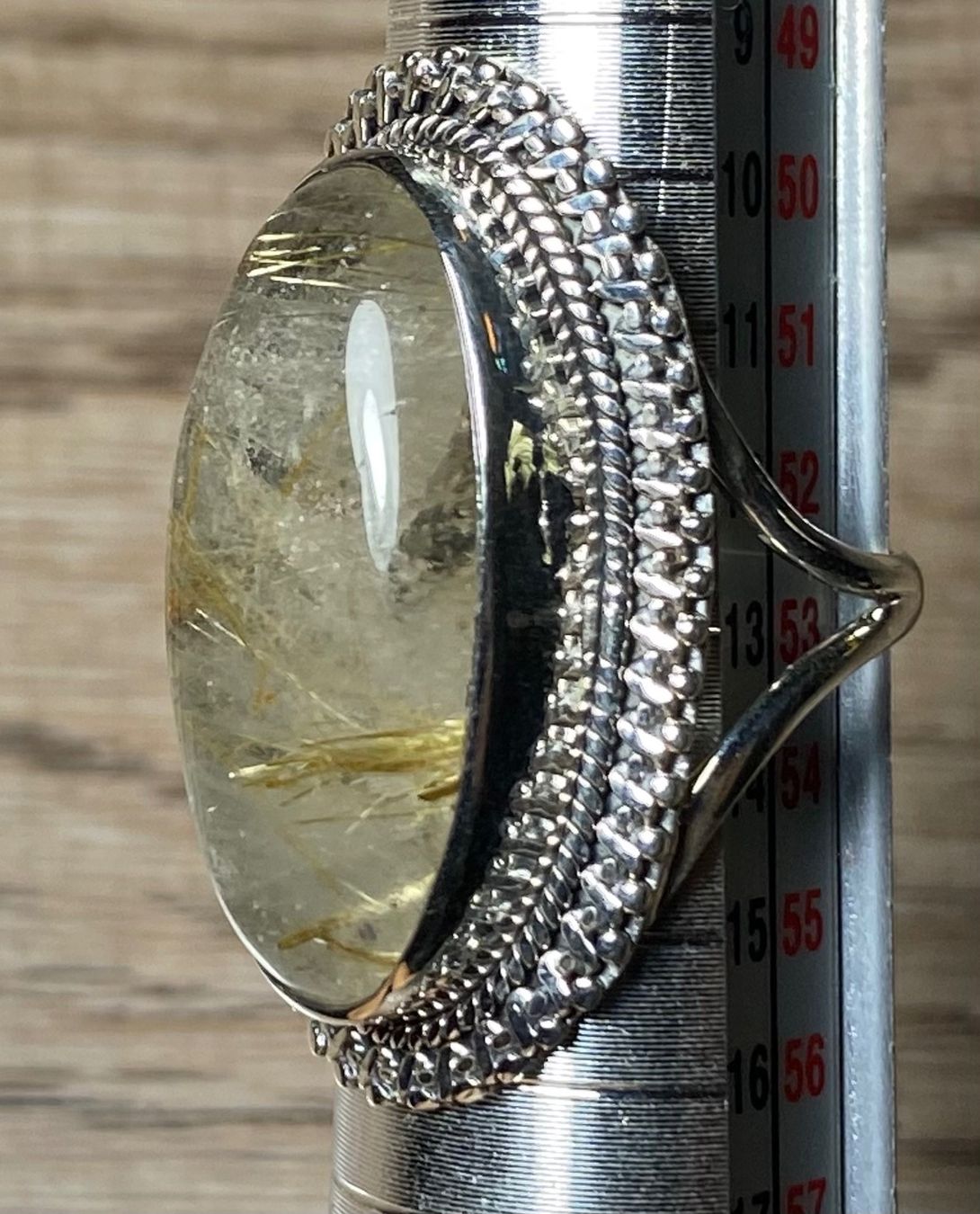 Anelli: Heilstein Silberring mit natürlichem Rutilquarz – Nuovo e nell'imballaggio originale da Laax GR venduto da krippenfiguren-laax 6