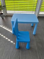 IKEA MAMMUT Kindertisch mit Stuhl – Blau