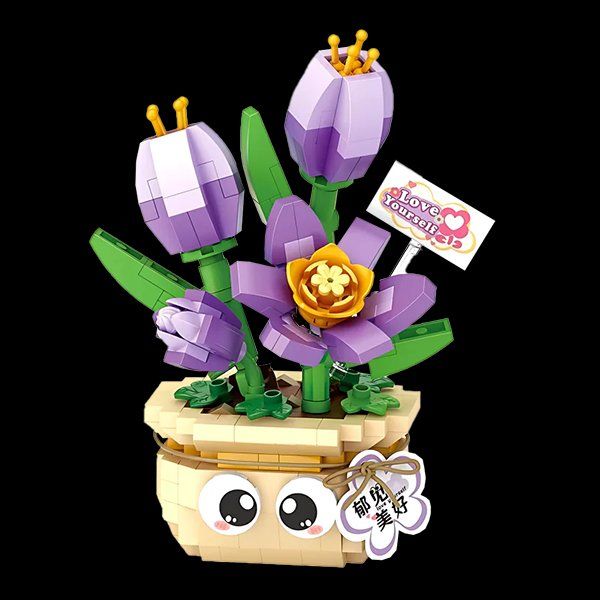 Kit di costruzioni: Blume im Topf: Love Yourself / Mini-Bausteine – Nuovo e nell'imballaggio originale da Meisterschwanden venduto da Bigi1 1