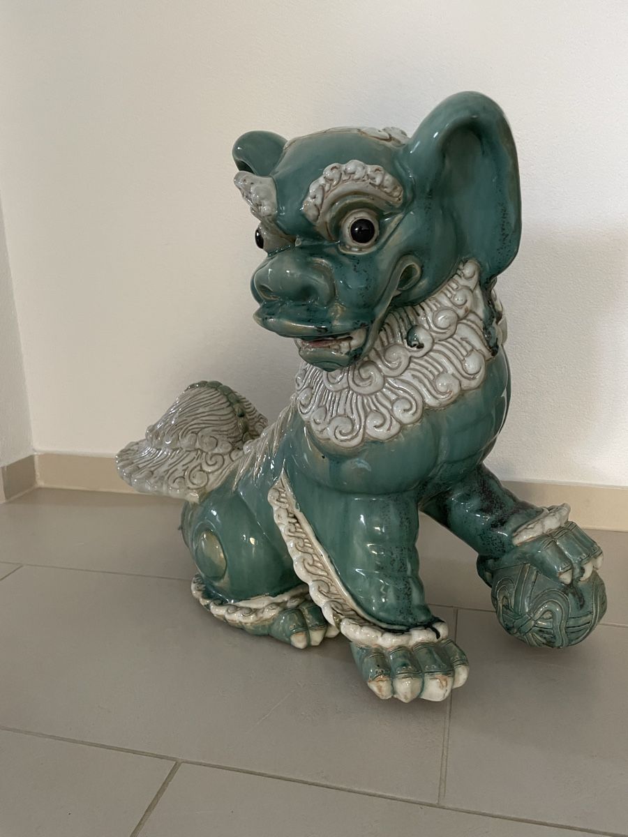 Statuette: Chinesischer Wächterlöwe Keramik antik – Usato da Lindau venduto da Gybsi0 1