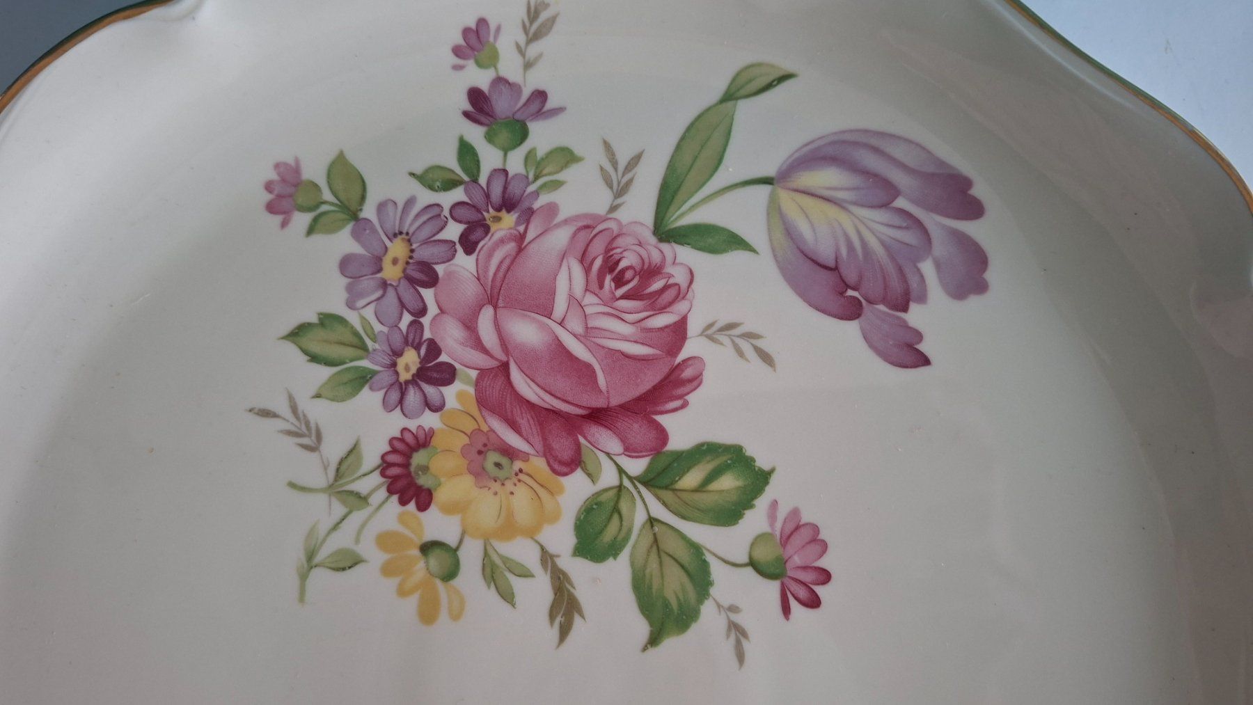 Rosenthal Piatti di portata: Wunderschöne Rosenthal Servierplatte m. Blumenmuster Vintage – Usato da Opfikon venduto da Diversamente 3