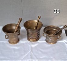 3 Stück Messing Mörser mit Stössel