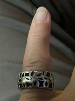 Ring Silber 925 Vintage Grösse 54 floral geätzt gebraucht