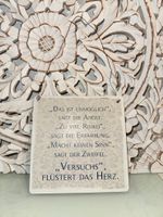 Schönes Zitat Tafel Spruch aus Holz