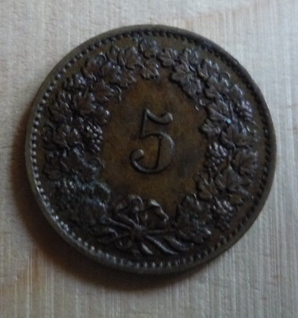Tutti le monete: 2 x 5 Rappen 1918, ss, ME – Usato da Rieden SG venduto da Sammelfreund 2