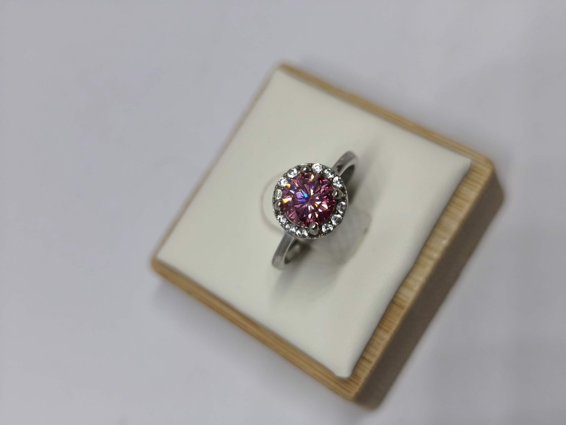 Anelli: Pinker Moissonite Ring Silberring 925 Grösse verstellb – Usato da St. Gallen venduto da GIULESGG 7