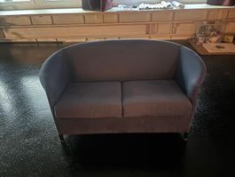 Vintage 1983 Sofa 2-Sitzer dunkelblau guter Zustand
