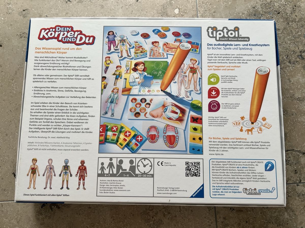 Giochi: tiptoi- Dein Körper und Du Lernspiel  – Usato da Wädenswil venduto da yan_gm82 1