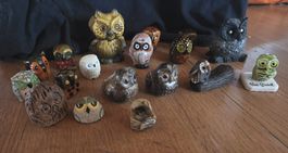 Eule Figuren Sammlung 18 stk.alli zämä ein Preis wie Foto