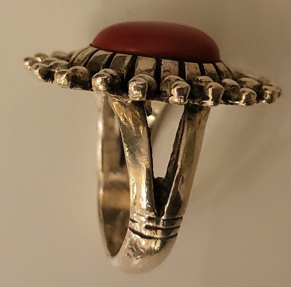 Anelli: Wunderschöne Vintage Ring, Silber mit rotem Stein – Usato da Basel venduto da sci_67ms 3