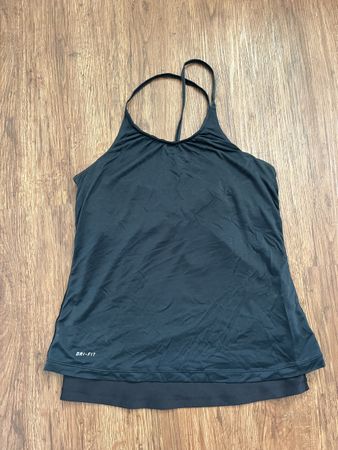 Nike Dri-FIT Sport-Top dunkel blau mit Spaghettiträgern