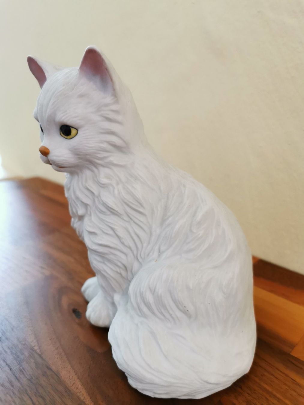 Statuette: Figur Sitzende Katze / Katzenfigur weiss – Usato da Boniswil venduto da Totomat-Lady2 2
