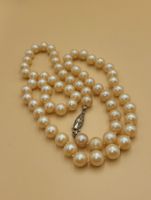 Elegante Vintage Perlenkette Mit Silber 800 Verschluss