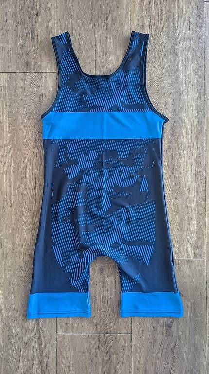 Canottiere & Pantaloni: Herren - Ringertrikot / Einteiler - Gr. S/M - blau/schwarz – Usato da Unterendingen venduto da soern2000 2