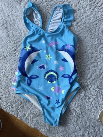 Meget sjaaed, Sommer-Badeanzug, Delfin-Motiv, Gr. 122/128