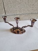 Chandelier 3 branches vintage en métal argenté 🕯️🕯️🕯️