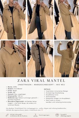 ZARA Viral Mantel / Trenchcoat – ungetragen ✨