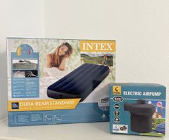 INTEX Luftmatratze inkl. elektrischer Luftpumpe – Neuwertig