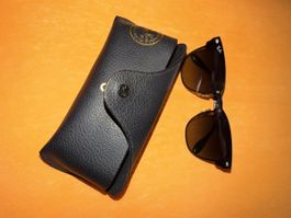 Sonnenbrille Ray-Ban Wayfarer braun mit Etui