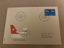 Schweizer Flugpost Sonderflug Lausanne-Zürich 1969 Couvert