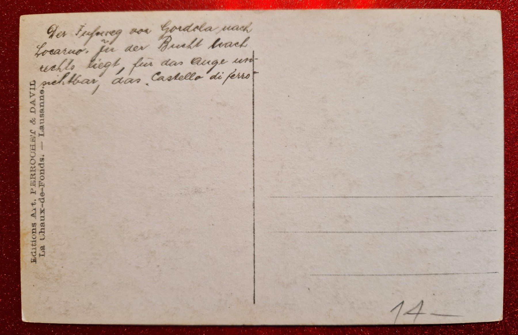 Cartoline postali: Rar; Locarno Rivaplana e Gridone – Usato da Melchnau venduto da Fishel 1
