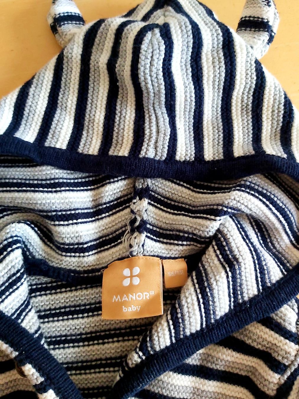 Jacken & Mäntel: Jacke mit kapuze blau gestreift Gr.56 – Gebraucht aus Disentis/Mustér von epa_862v 1