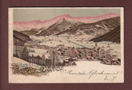 Gruss aus DAVOS - 1899 // kleiner Riss //