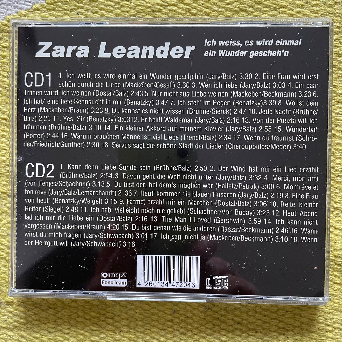 CD: ZARA LEANDER-2CD ICH WEISS, ES WIRD EINMAL EIN WUNDER GESCHE – Usato da Rorschacherberg venduto da CD-Roli 1
