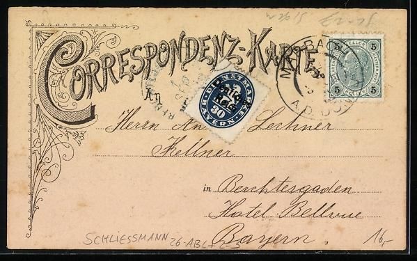 Cartoline postali: sign. Schliessmann: Postbote mit Pfeife  – Usato da Berlin venduto da bartko-reher 1