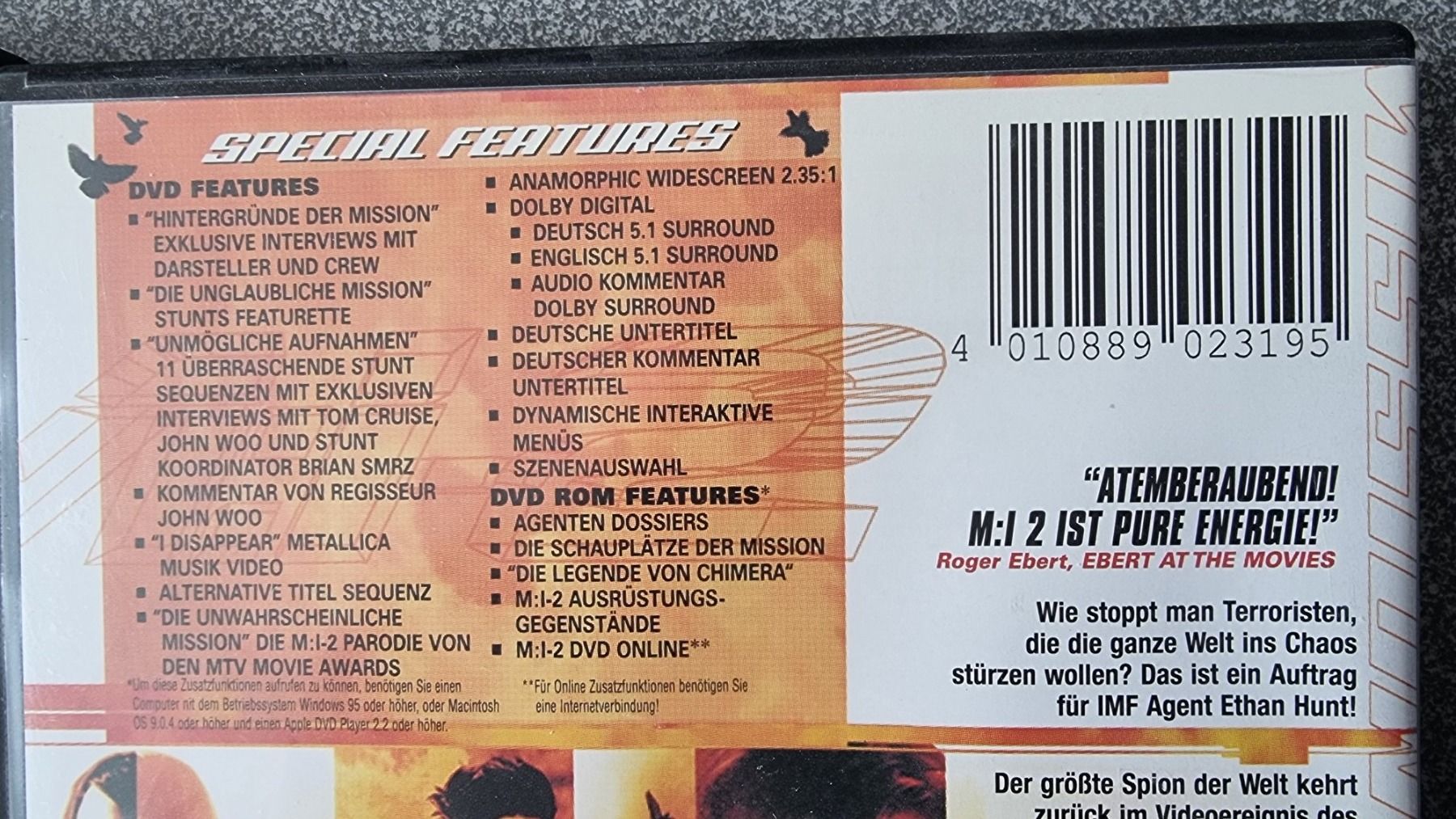 Tous les DVDs: DVD Mission Impossible 1 & 2 / Tom Cruise – D'occasion à Oetwil am See par fineli2 2