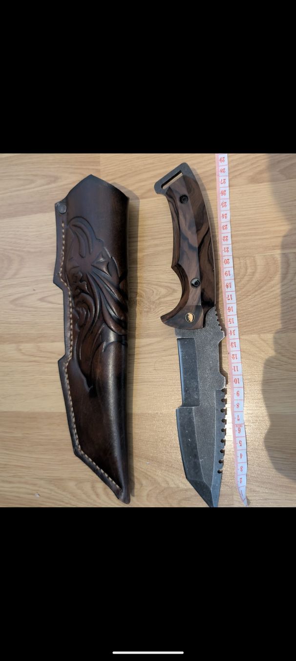 Accessori: Jagdmesser & Bushcraft  mit Lederscheide – Nuovo (secondo la descrizione) da Buchs AG venduto da dda_b5lw 4