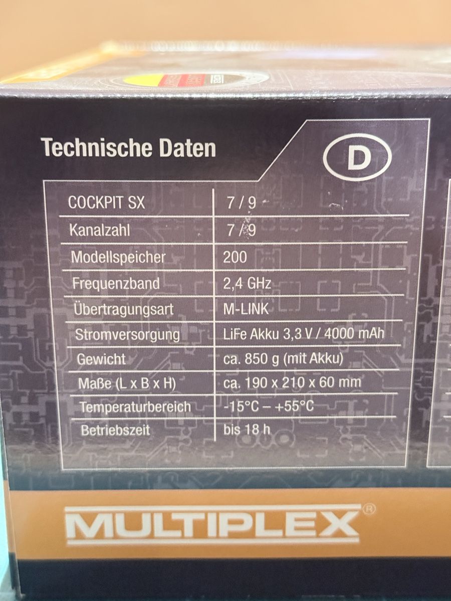 Multiplex Telecomando: Multiplex Fernsteuerung Cockpit SX-9 – Usato da Sargans venduto da Basebleed 5