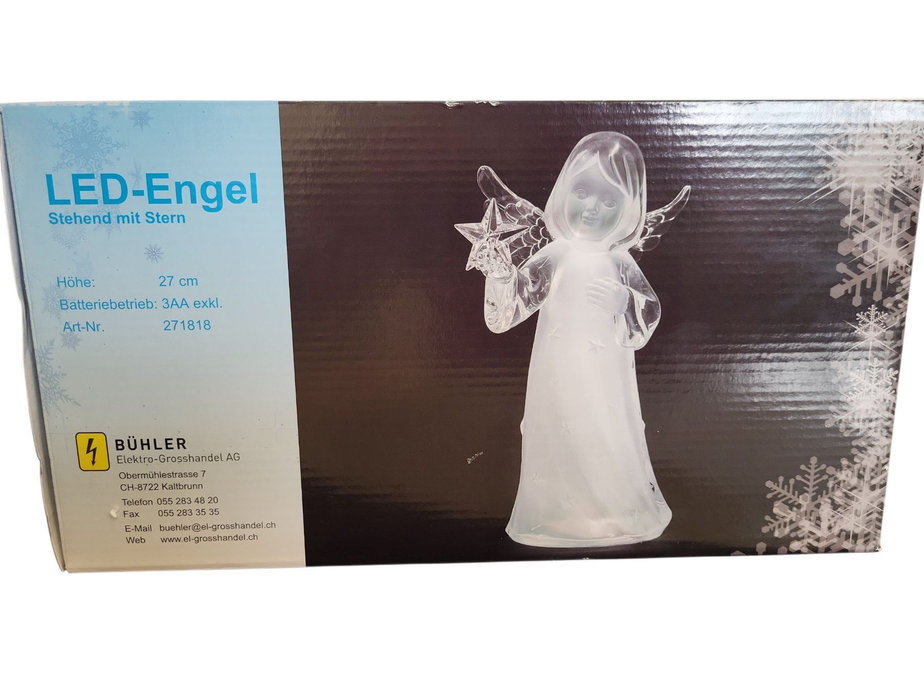 Figuren: LED-Engel, stehend mit Stern mit LSD Beleuchtung, H. ca.28cm – Neu und originalverpackt aus Kaltbrunn von bue_xtg5 4