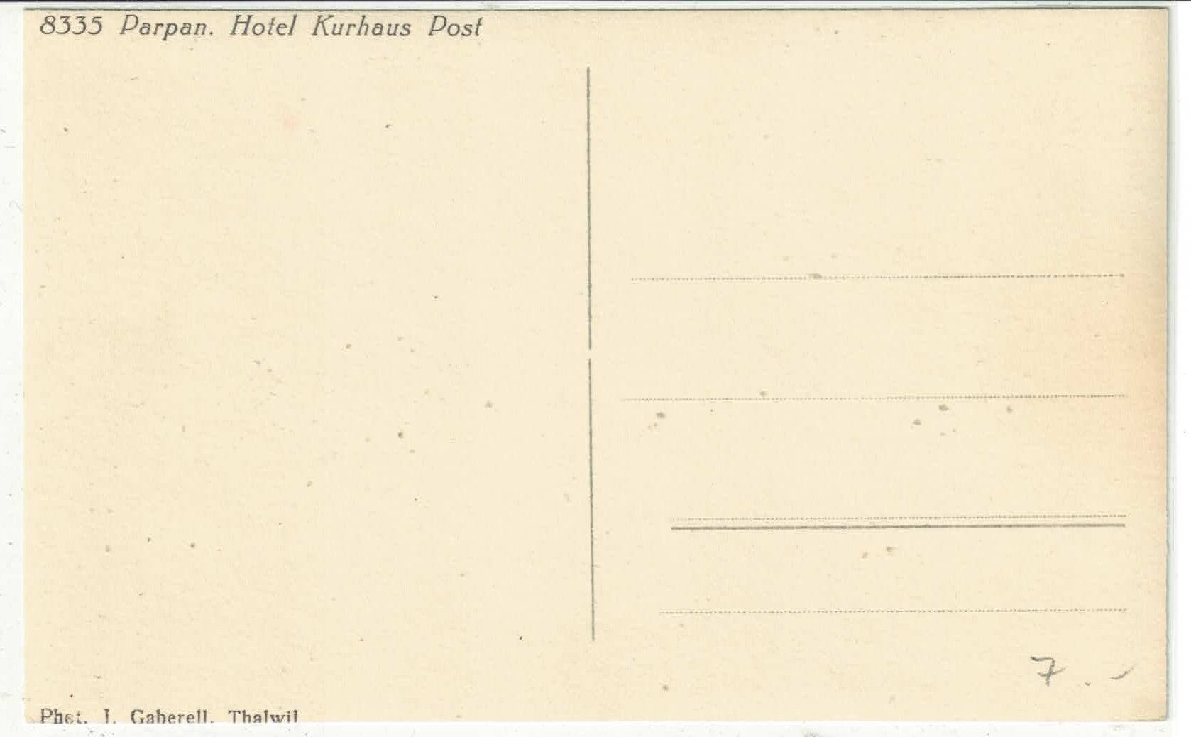 Cartes postales: Parpan - Generalansicht mit Kurhaus – D'occasion à Ettingen par Kartenplanet 1