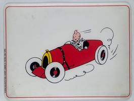 Tintin et Milou en voiture de course (3 sets de table).